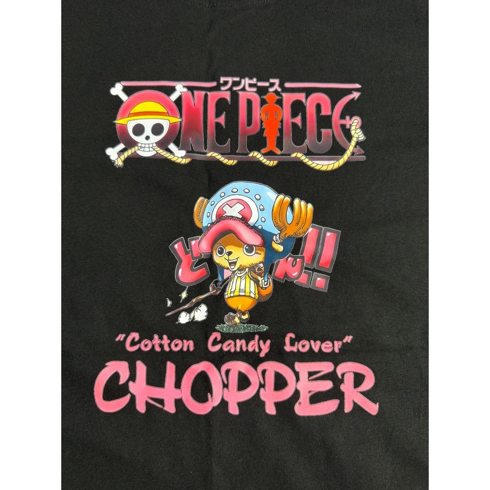 One Piece Tony Tony Chopper Cotton Candy Lover Graphic T-Shirt Black XL